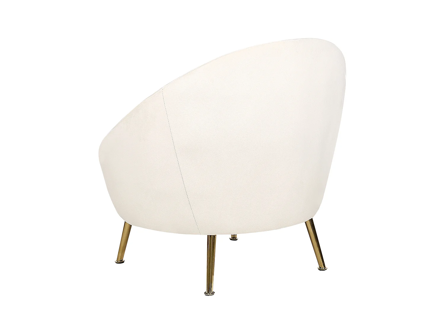 Fauteuil LANGA Velours Blanc cassé