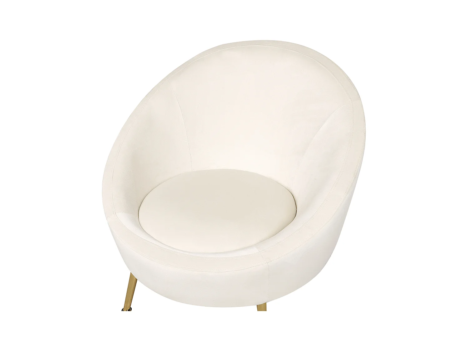 Fauteuil LANGA Velours Blanc cassé