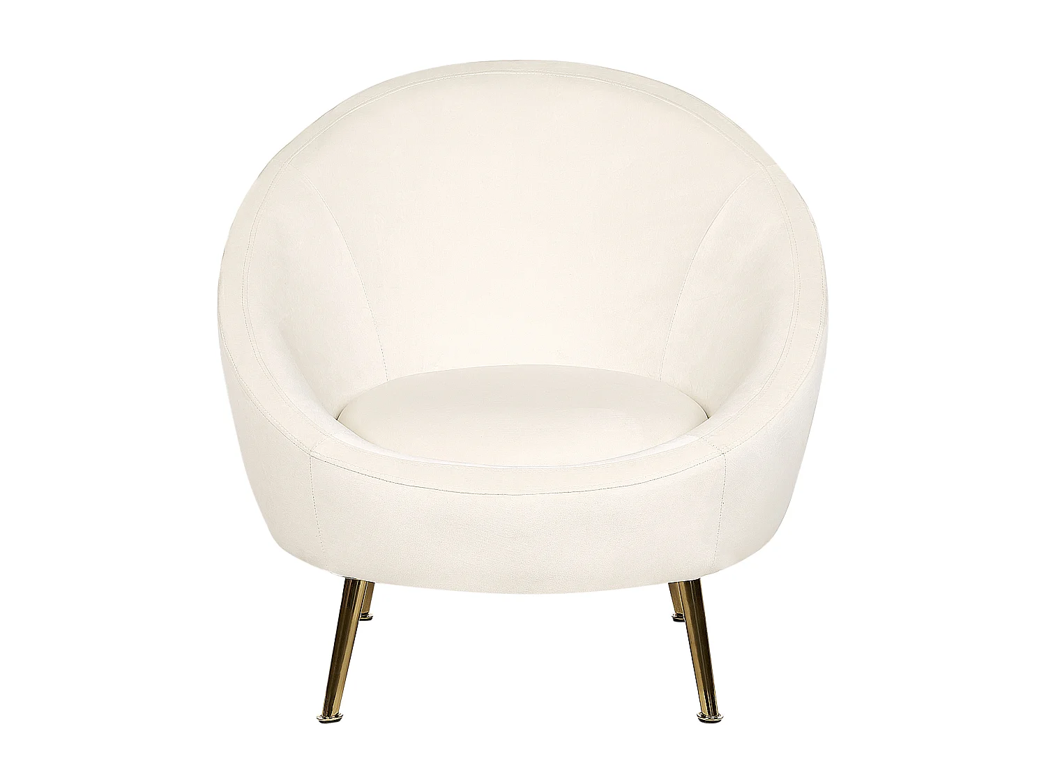 Fauteuil LANGA Velours Blanc cassé