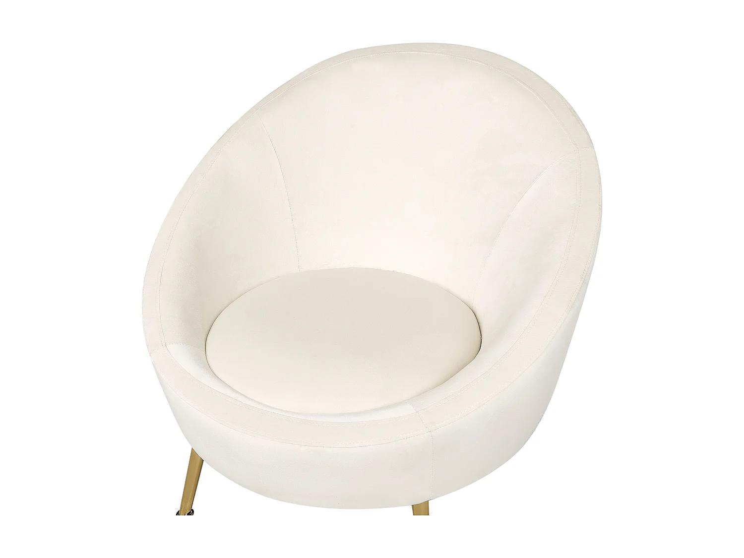 Fauteuil LANGA Velours Blanc cassé