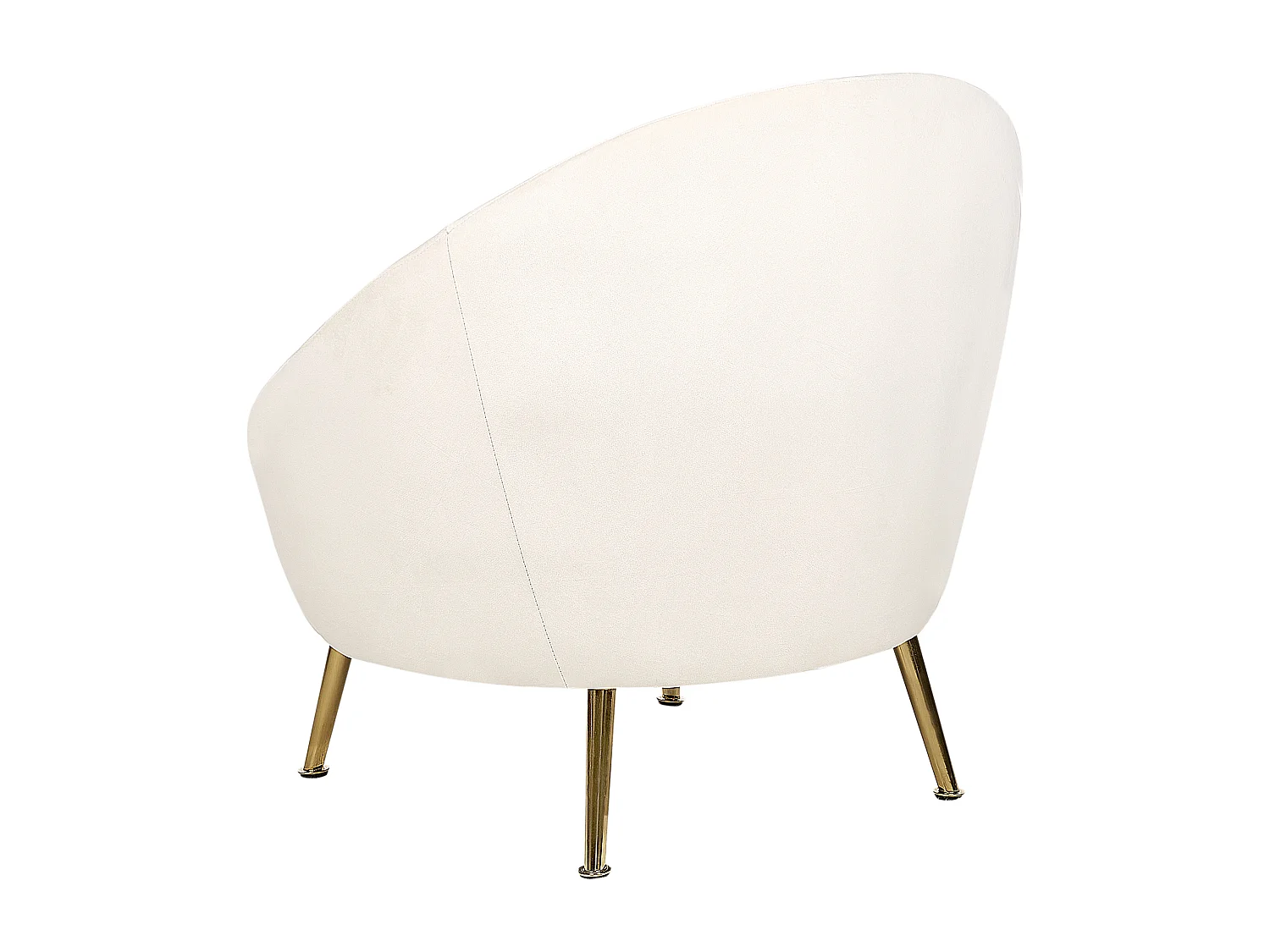 Fauteuil LANGA Velours Blanc cassé