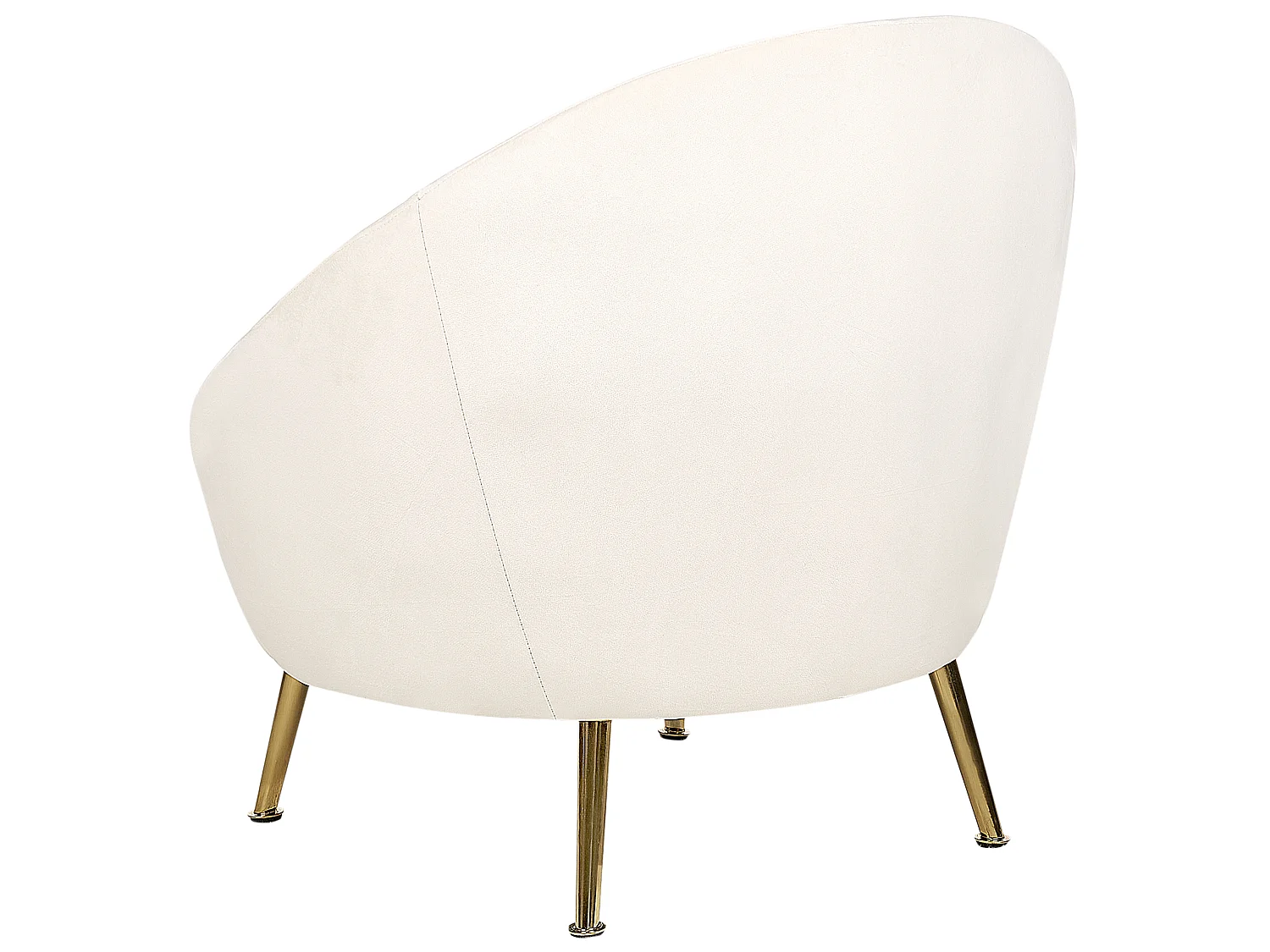 Sessel LANGA Samtstoff Cremeweiss