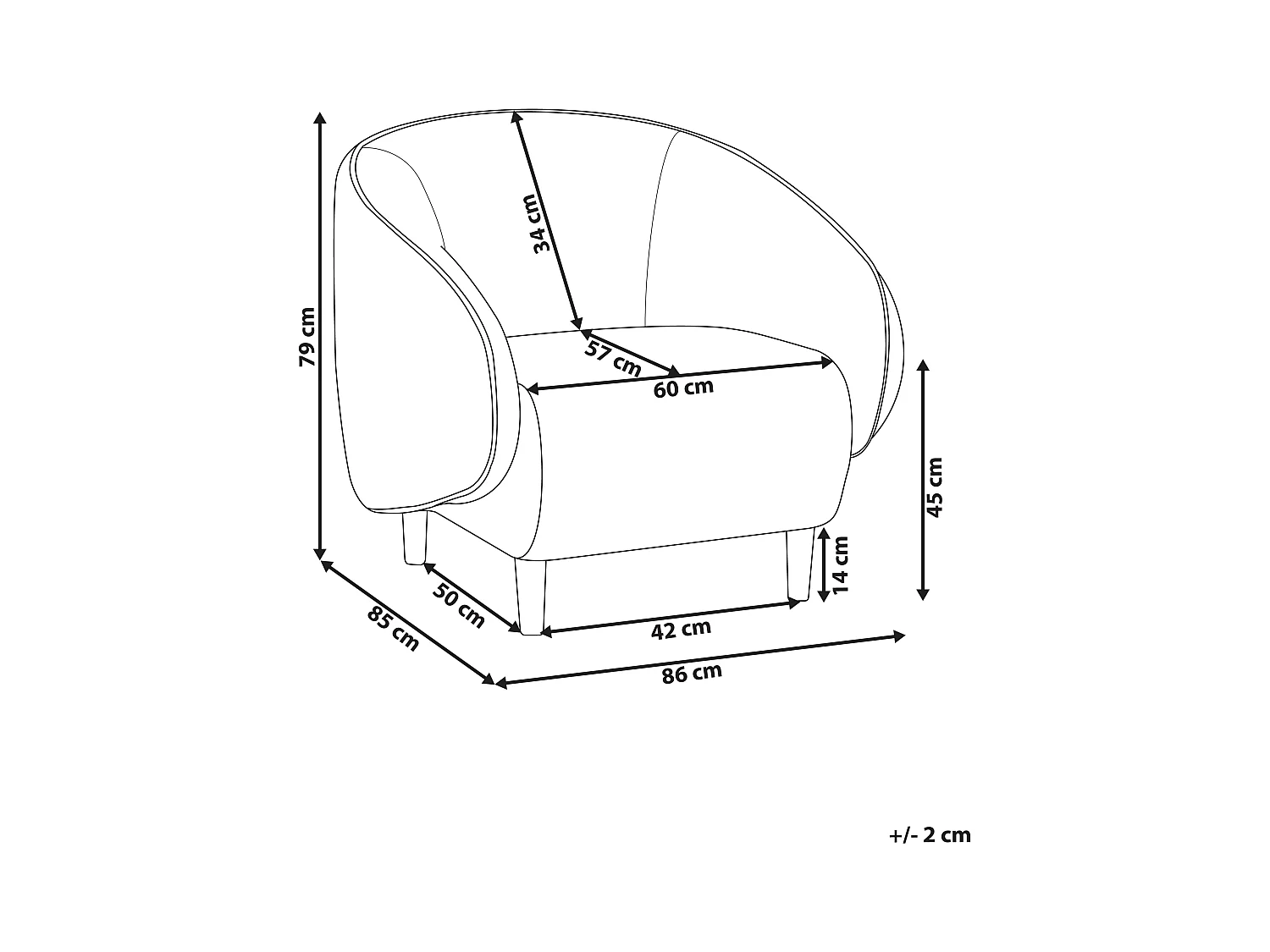 Fauteuil UMEA Tissu Moutarde