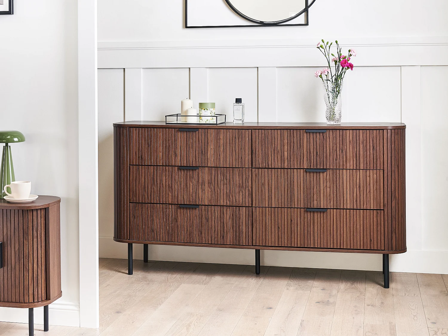 Cómoda 6 gavetas BRADLEY Castanho escuro