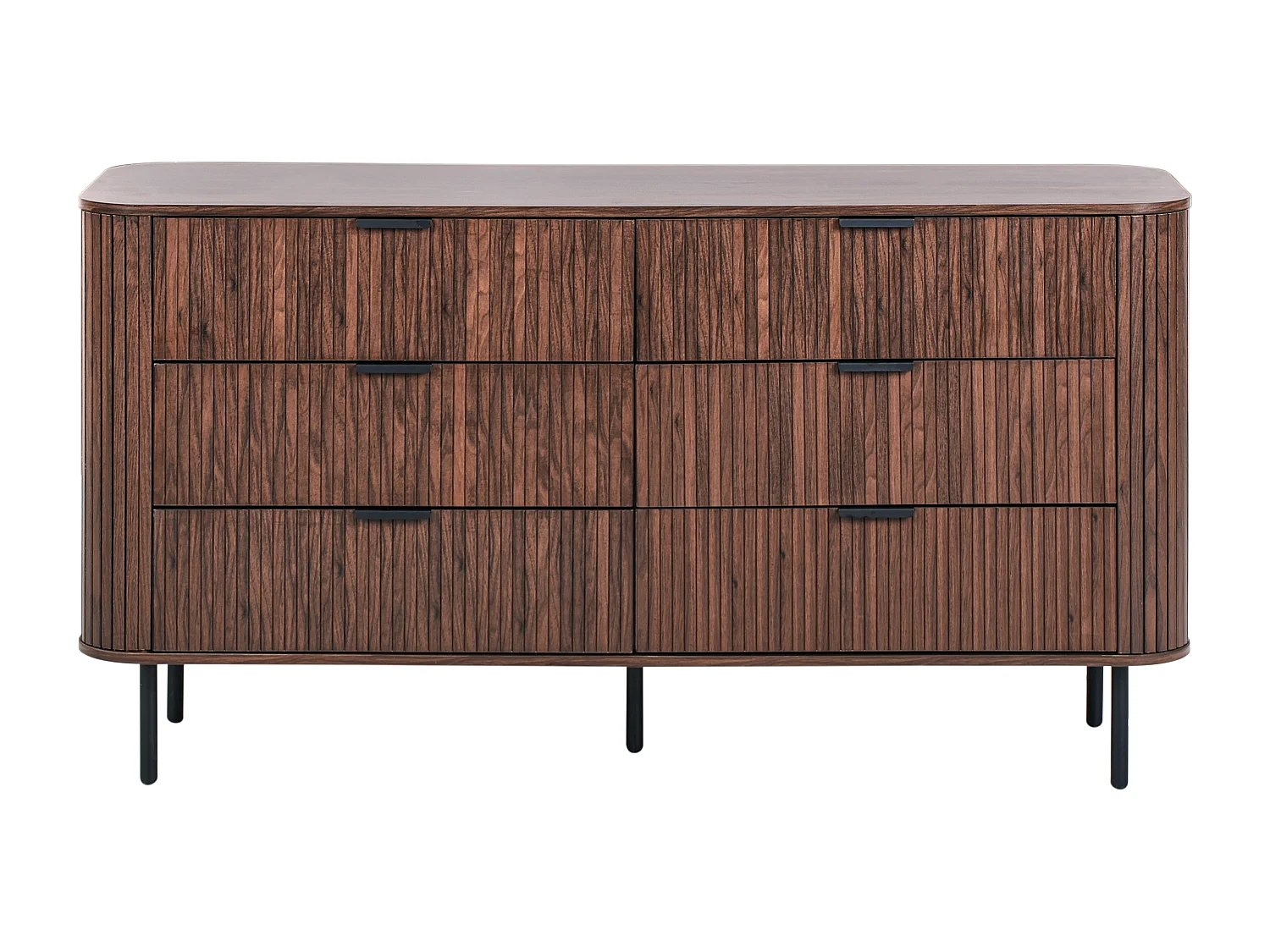 Commode à 6 tiroirs BRADLEY Marron foncé