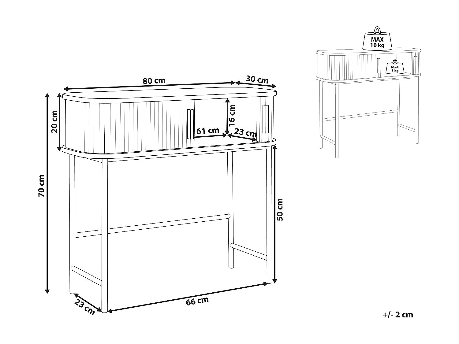 Consoletafel BRADLEY Donkerbruin