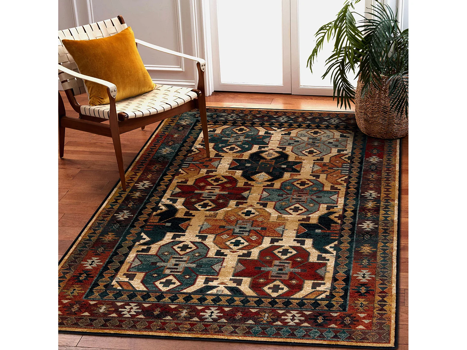 Tapis en laine OMEGA ROHAN rubis clair 100x150 cm