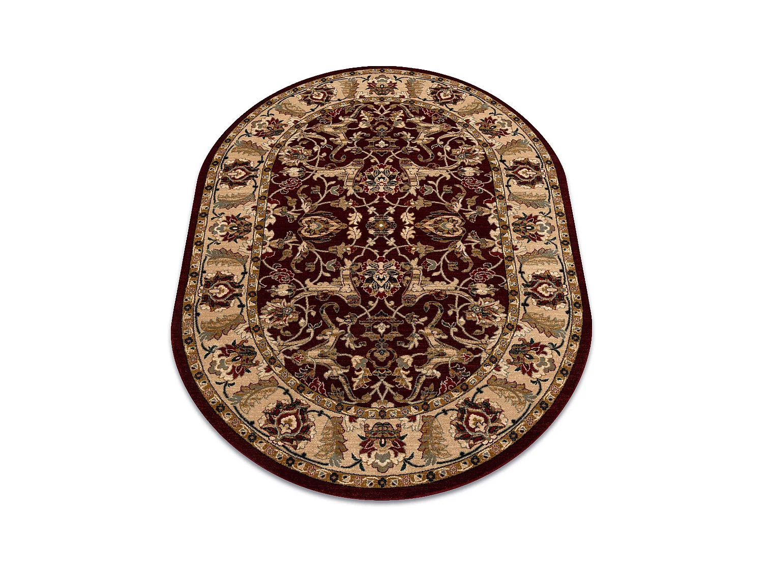 Tapis en laine OMEGA ovale ORDA fleurs rubis clair 2 170x235 cm