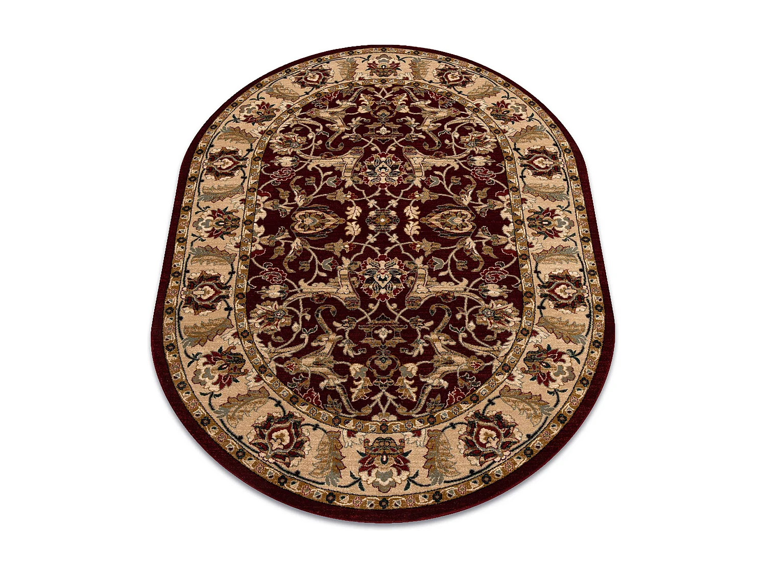 Tapete de lã OMEGA oval ORDA flores claro rubi 2 170x235 cm