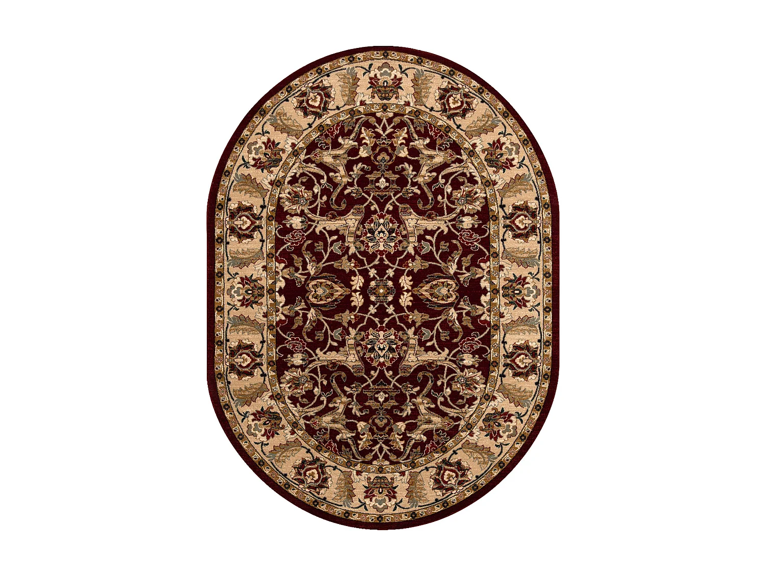 Tapete de lã OMEGA oval ORDA flores claro rubi 2 170x235 cm