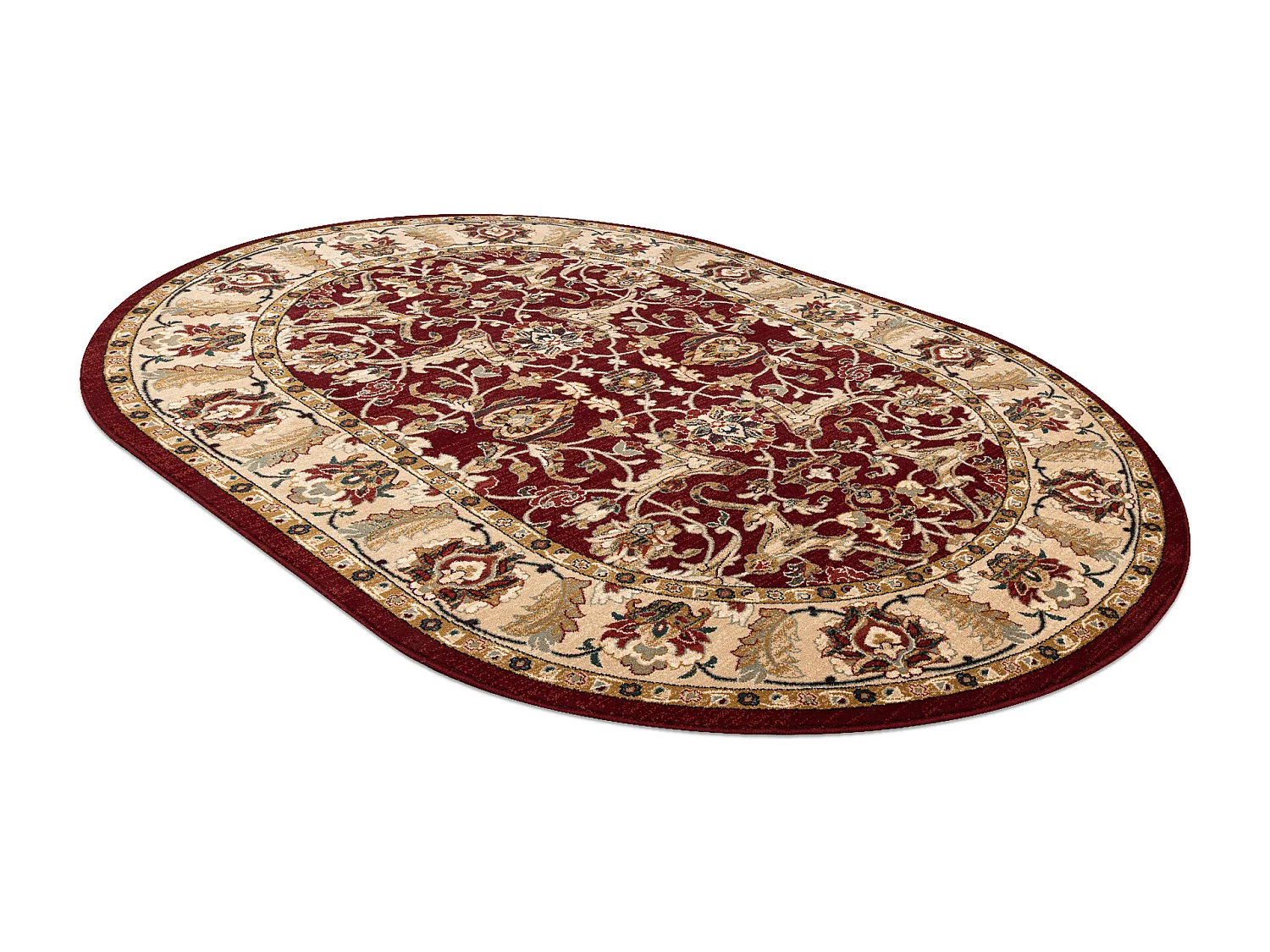 Tapete de lã OMEGA oval ORDA flores claro rubi 2 170x235 cm