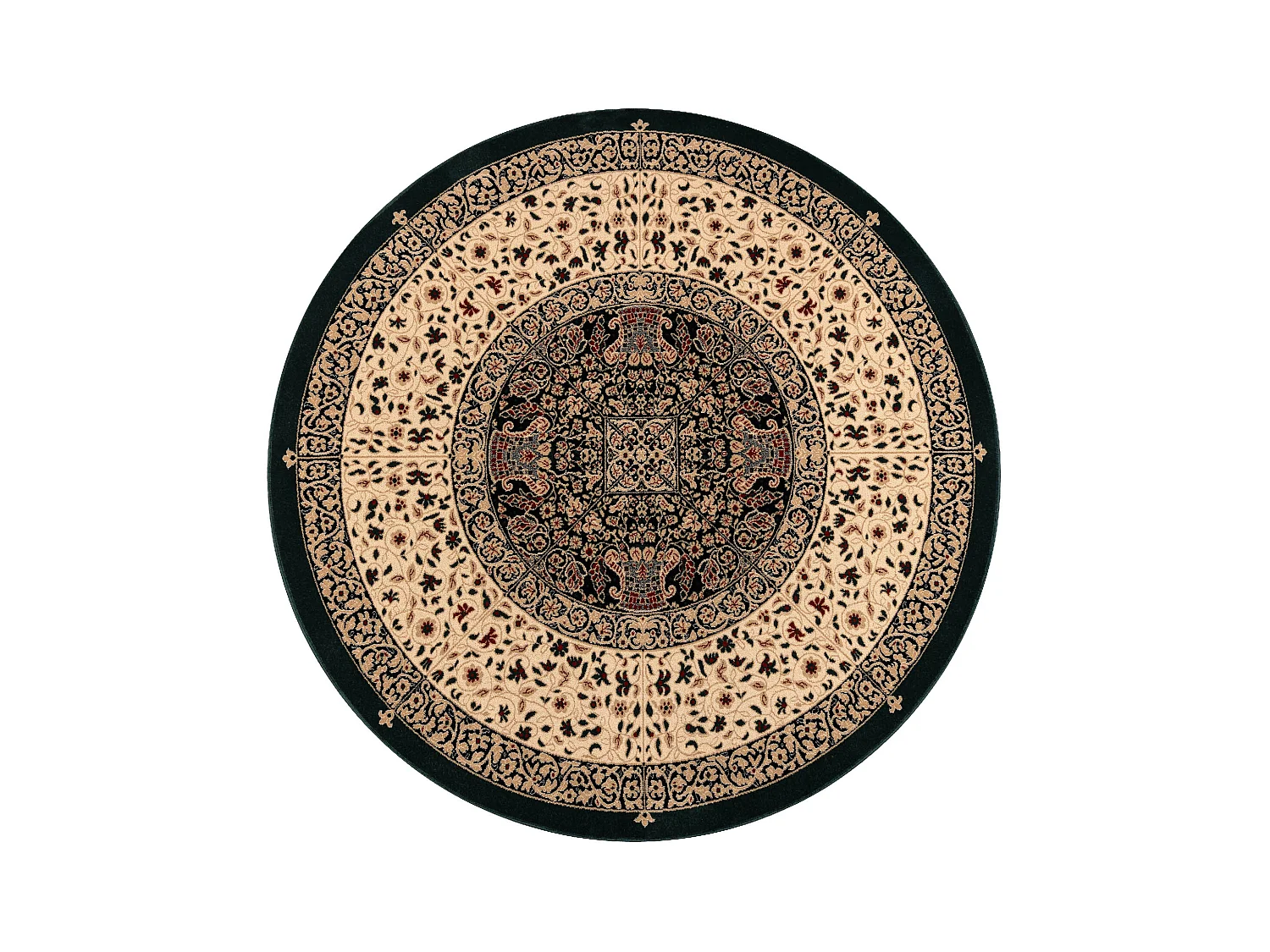 Wollteppich POLONIA Kreis WITRAŻ Buntglas Smaragd cercle 200 cm