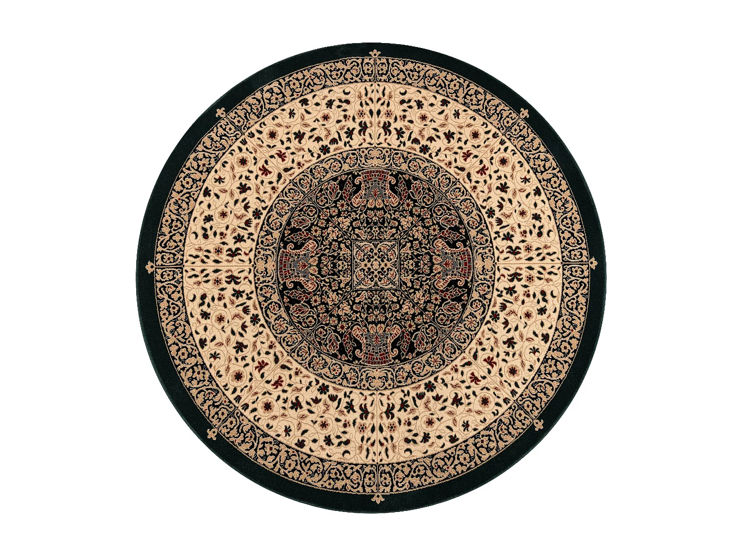 Tapis en laine POLONIA cercle WITRAŻ vitrail émeraude cercle 200 cm