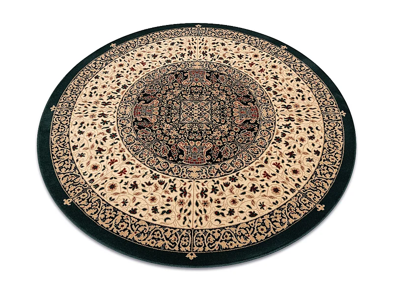 Tapis en laine POLONIA cercle WITRAŻ vitrail émeraude cercle 200 cm