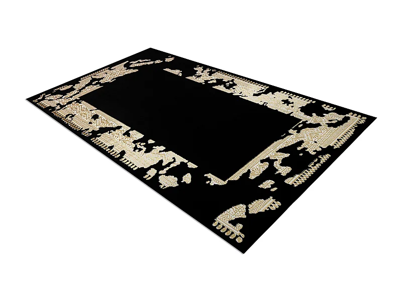 Teppich ALLURE 1965 Rahmen - Strukturell, stilvoll, glamourös schwarz 200x290 cm
