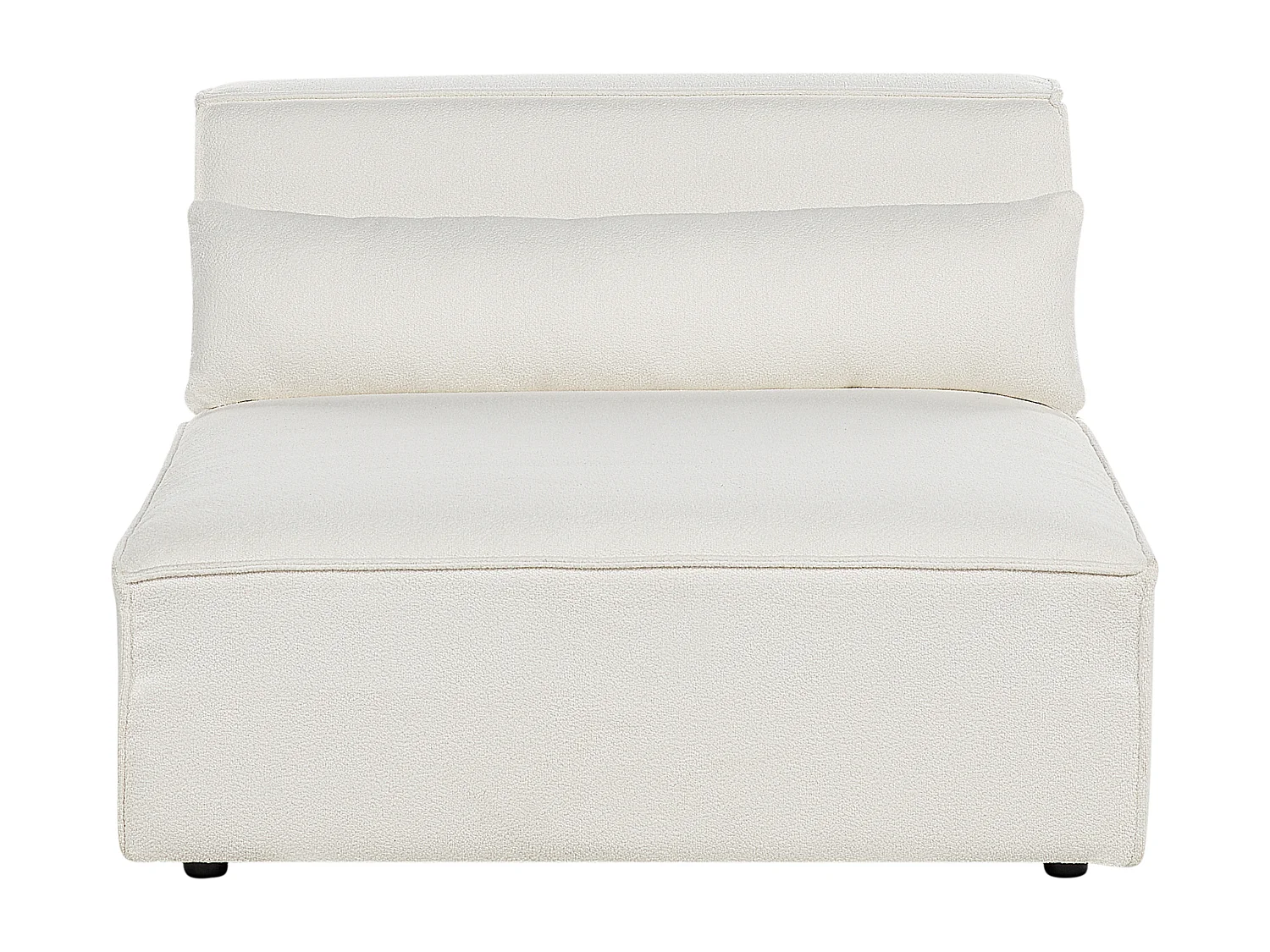 Canapé modulable 2 places HELLNAR Bouclé Blanc cassé