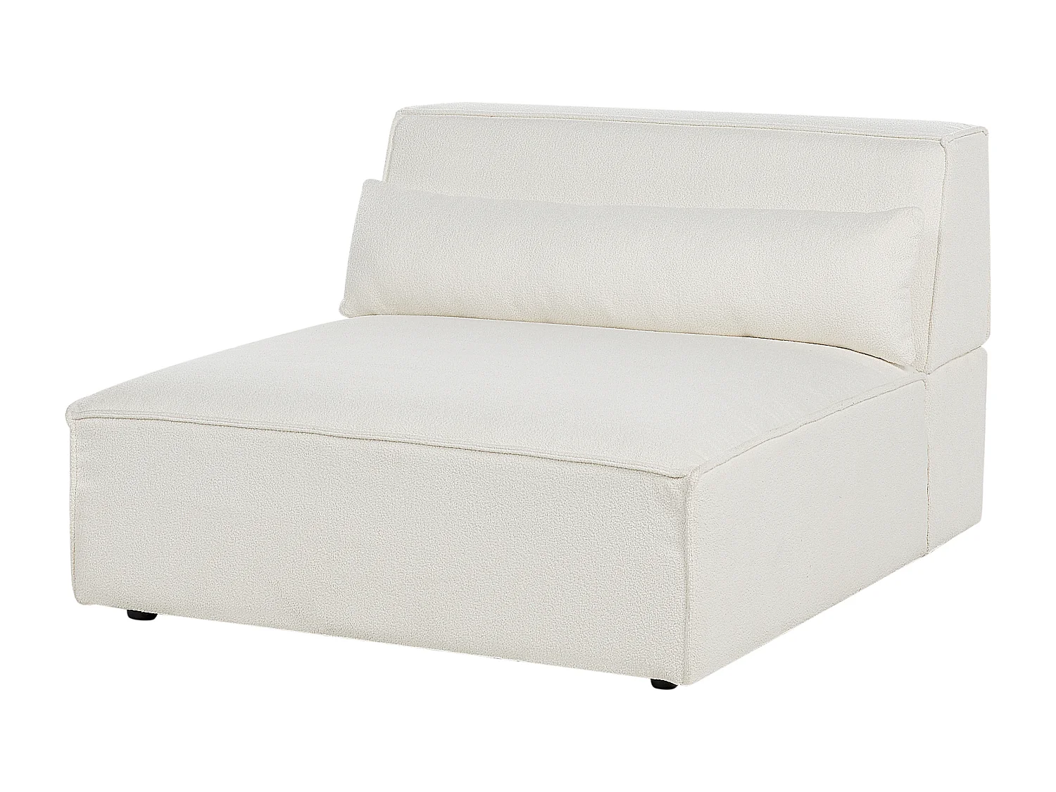 Canapé modulable 2 places HELLNAR Bouclé Blanc cassé