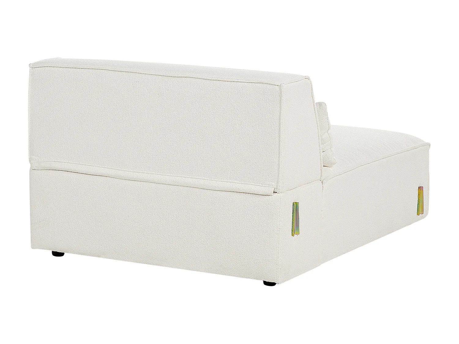 Canapé modulable 2 places HELLNAR Bouclé Blanc cassé