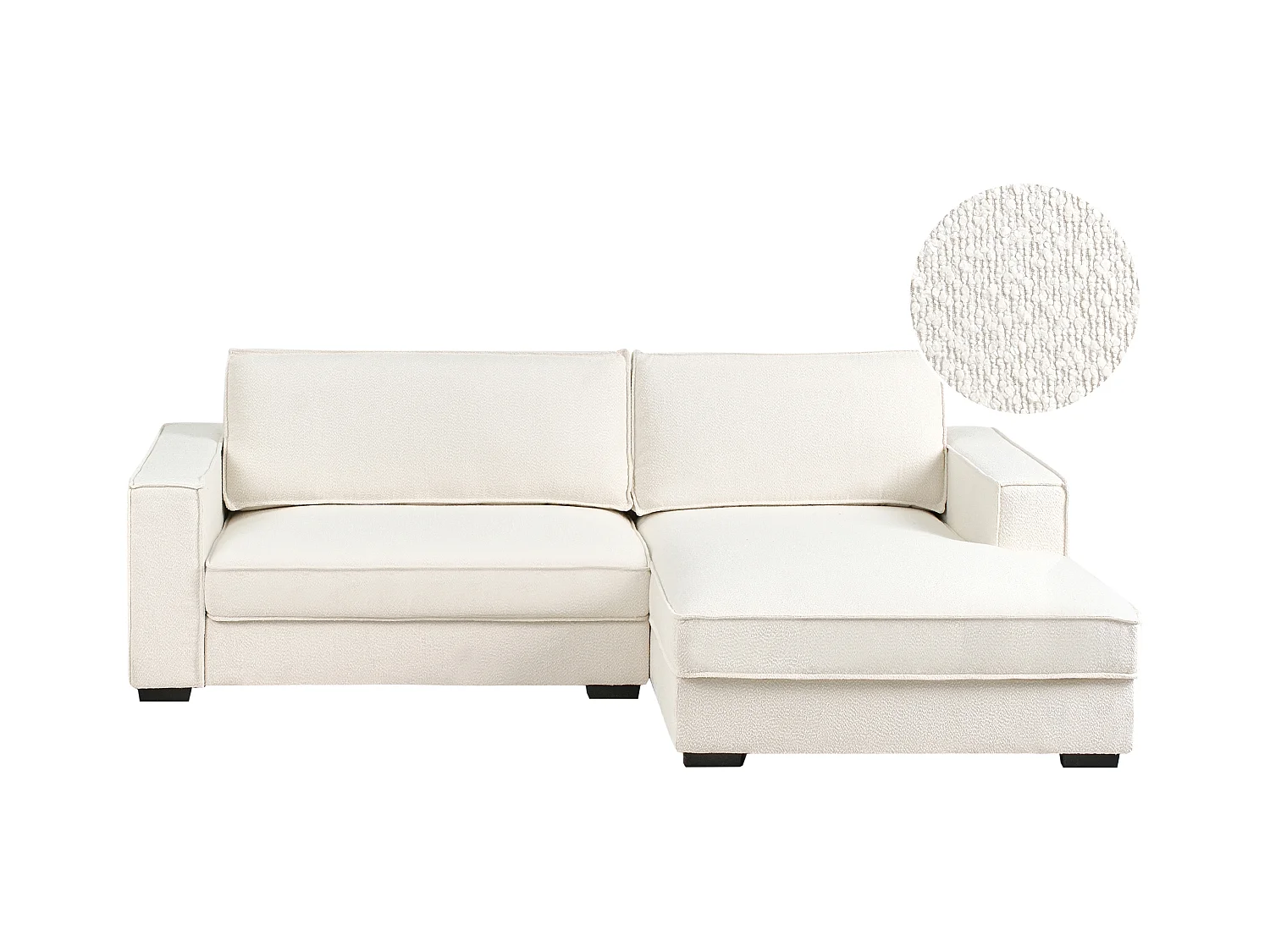 Hoekbank RENDERS Bouclé Gebroken wit Linkerzijde