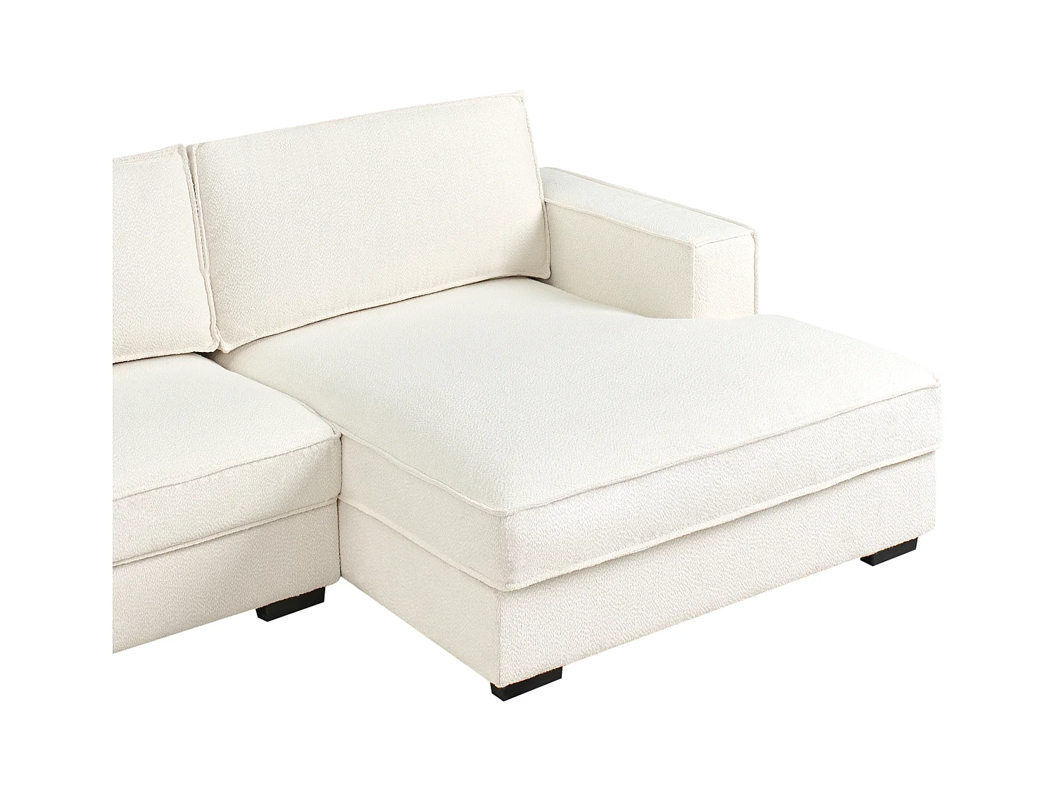 Hoekbank RENDERS Bouclé Gebroken wit Linkerzijde