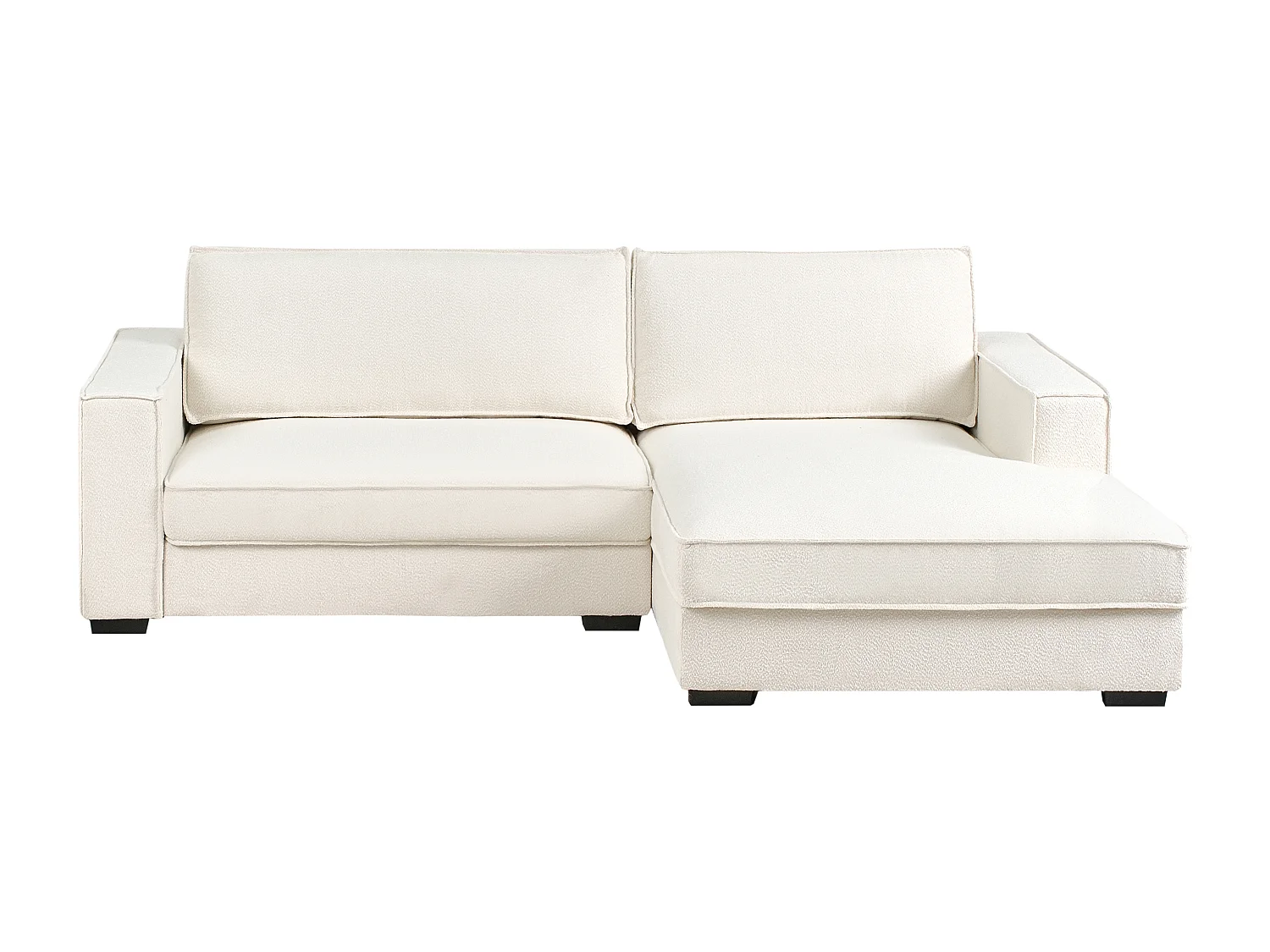 Divano angolare RENDERS Bouclé Bianco sporco Lato Sinistro