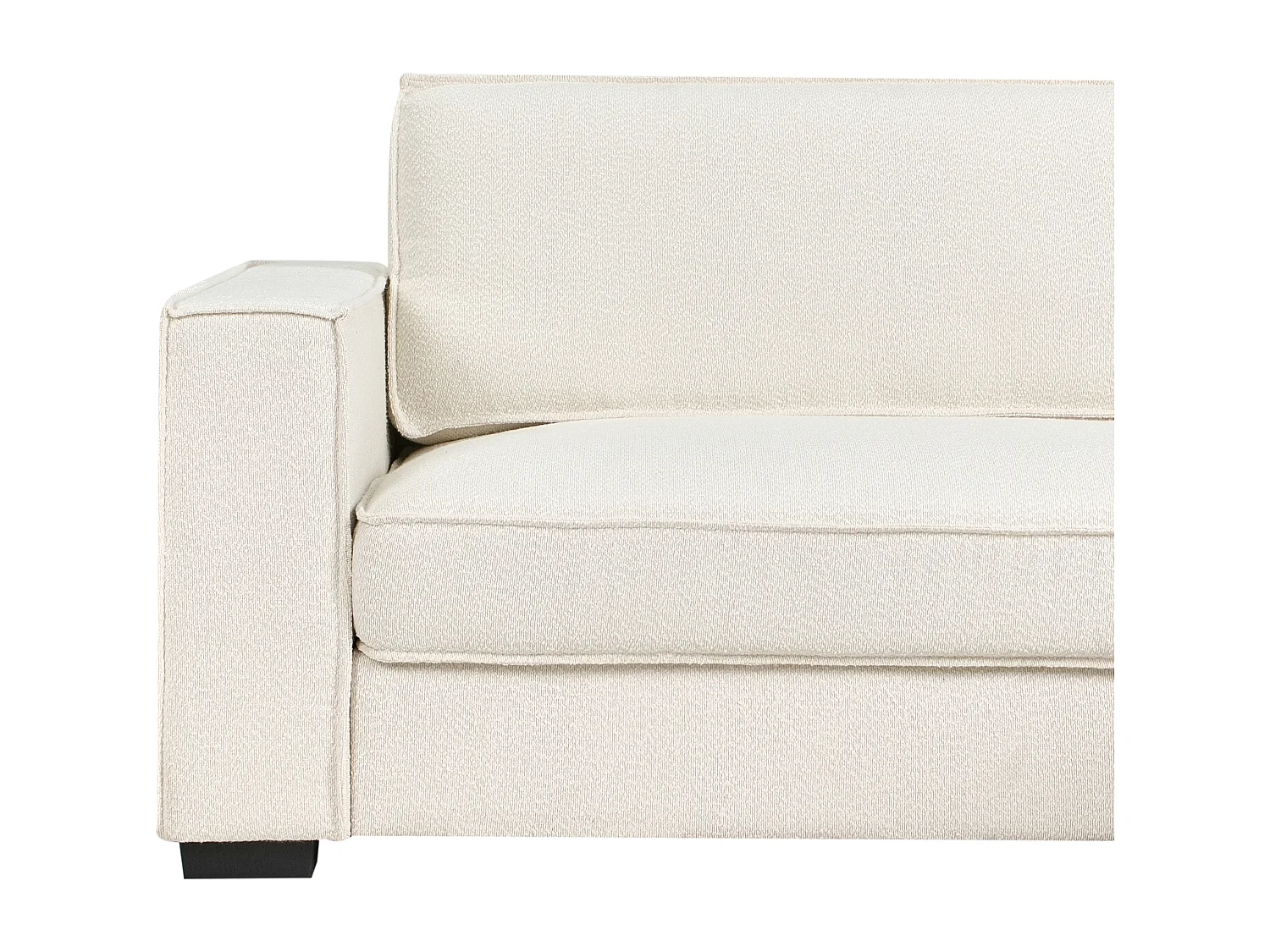 Divano angolare RENDERS Bouclé Bianco sporco Lato Sinistro