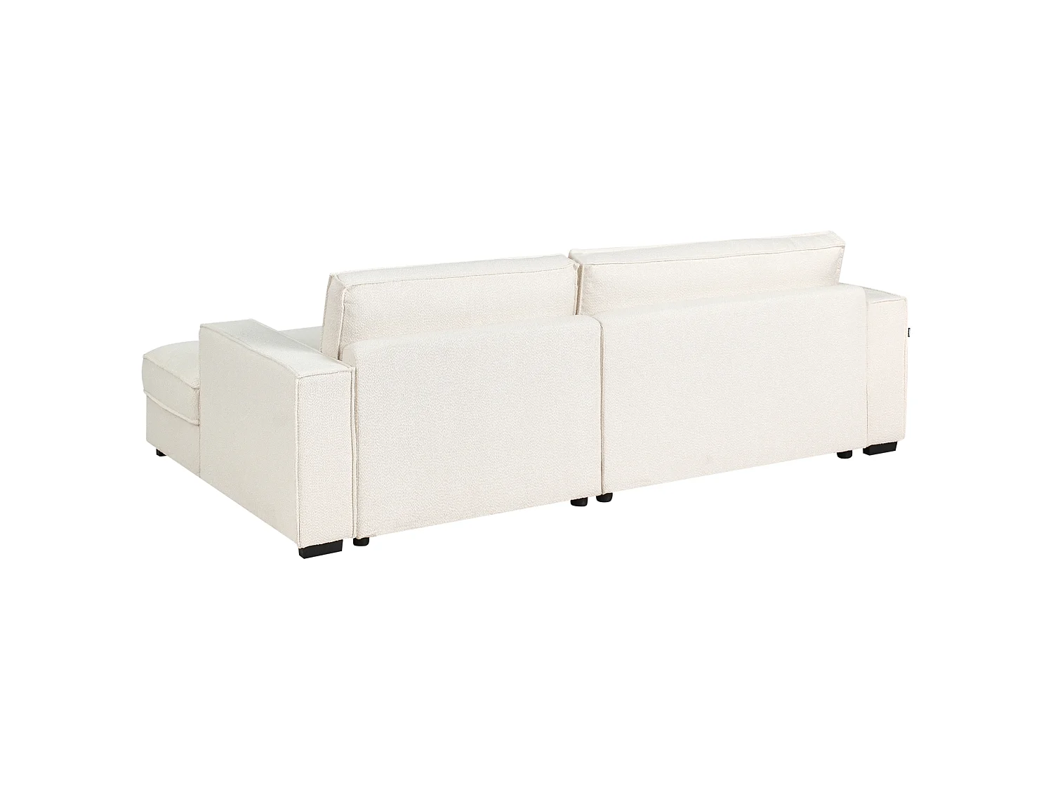 Sofá de canto RENDERS Bouclé Branco creme à esquerda