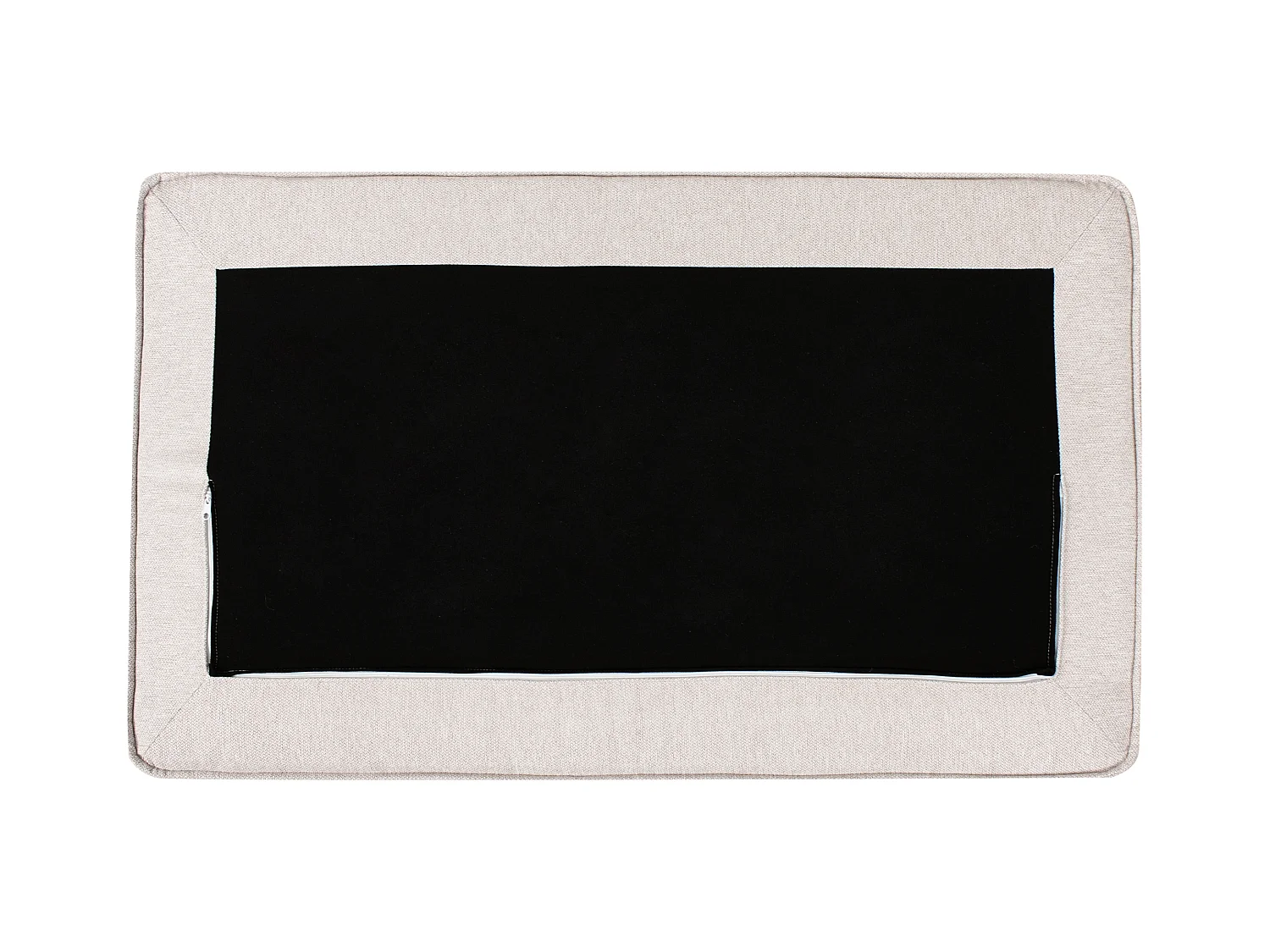 Canapé d'Angle à droite Moderne en Tissu en Forme de L avec Coussins Rembourré Beige Clair Renders