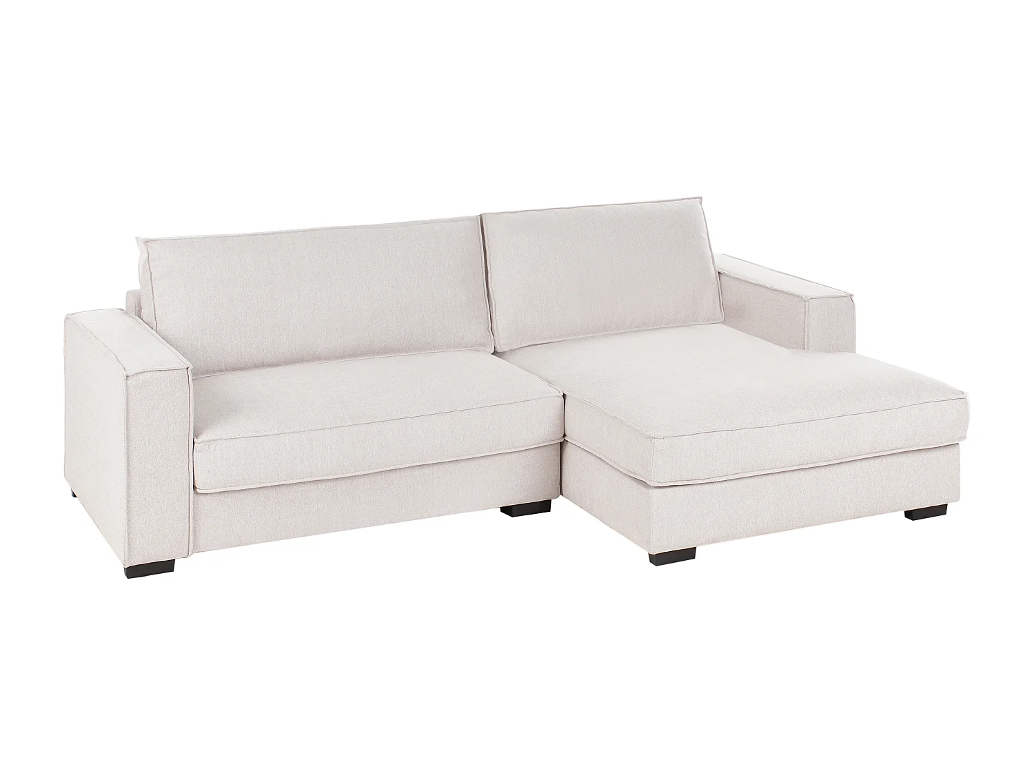 Divano angolare RENDERS Tessuto Beige chiaro Lato Sinistro