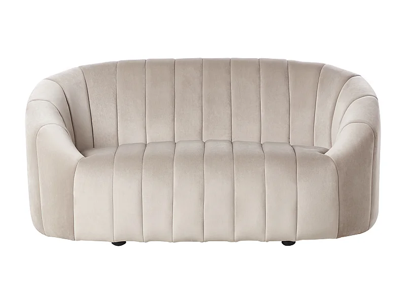 Divano MALUNG Velluto Beige 2 posti