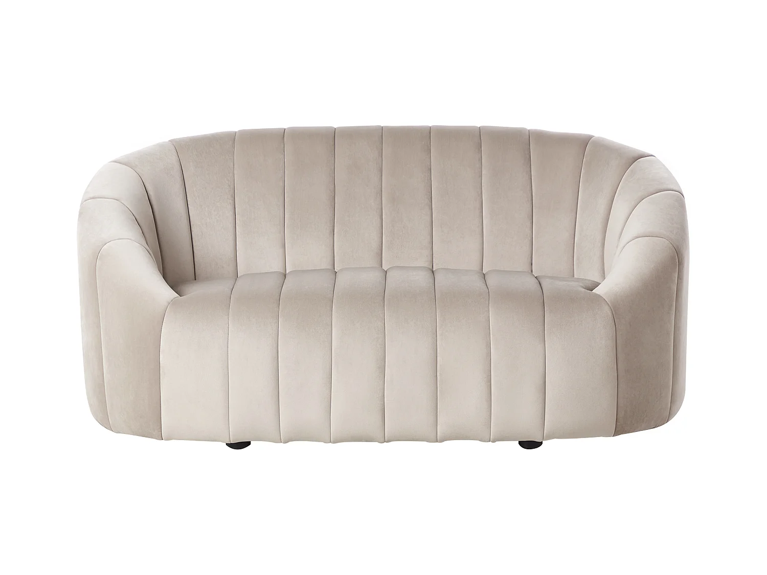 Divano MALUNG Velluto Beige 2 posti