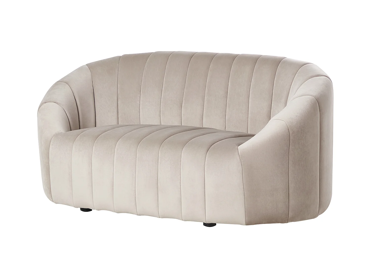 Divano MALUNG Velluto Beige 2 posti