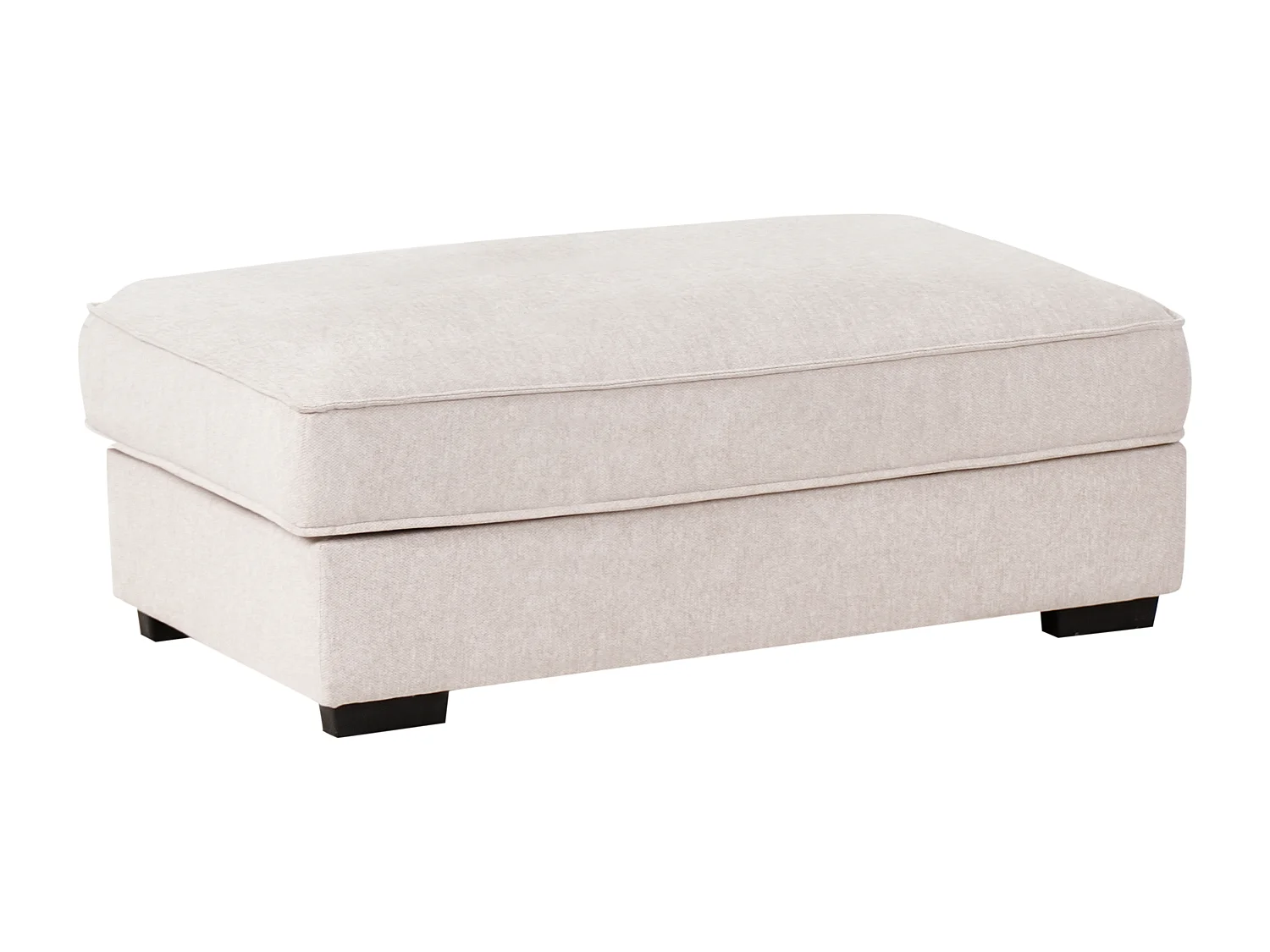 Divano angolare RENDERS Tessuto Beige chiaro con ottomana 3 posti Lato Sinistro