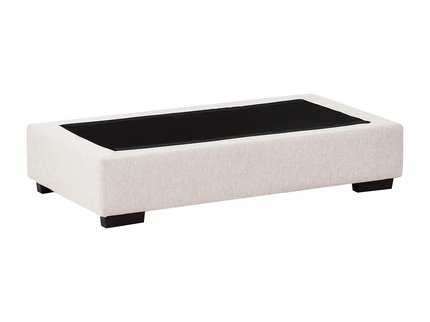 Divano angolare RENDERS Tessuto Beige chiaro con ottomana 3 posti Lato Sinistro