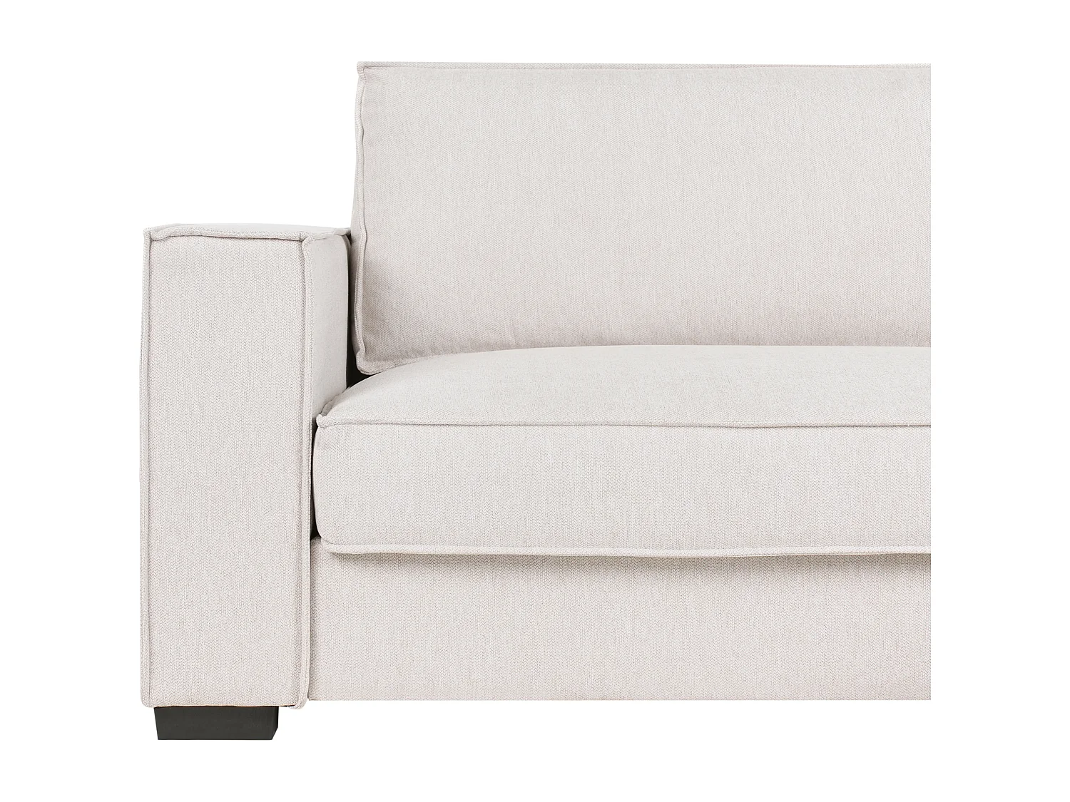 Divano angolare RENDERS Tessuto Beige chiaro con ottomana 3 posti Lato Sinistro