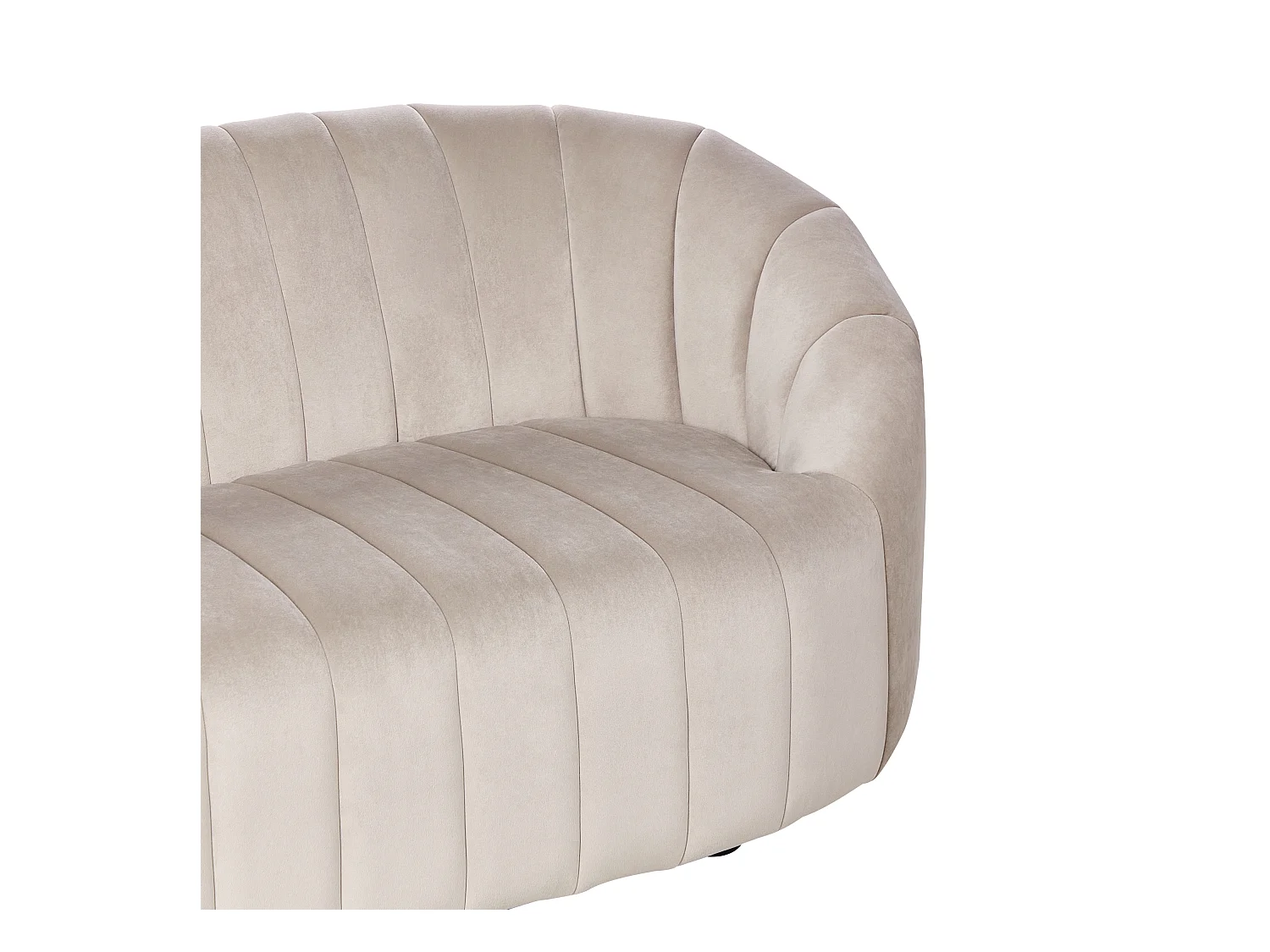 Bank MALUNG Fluweel Beige 3-zitter