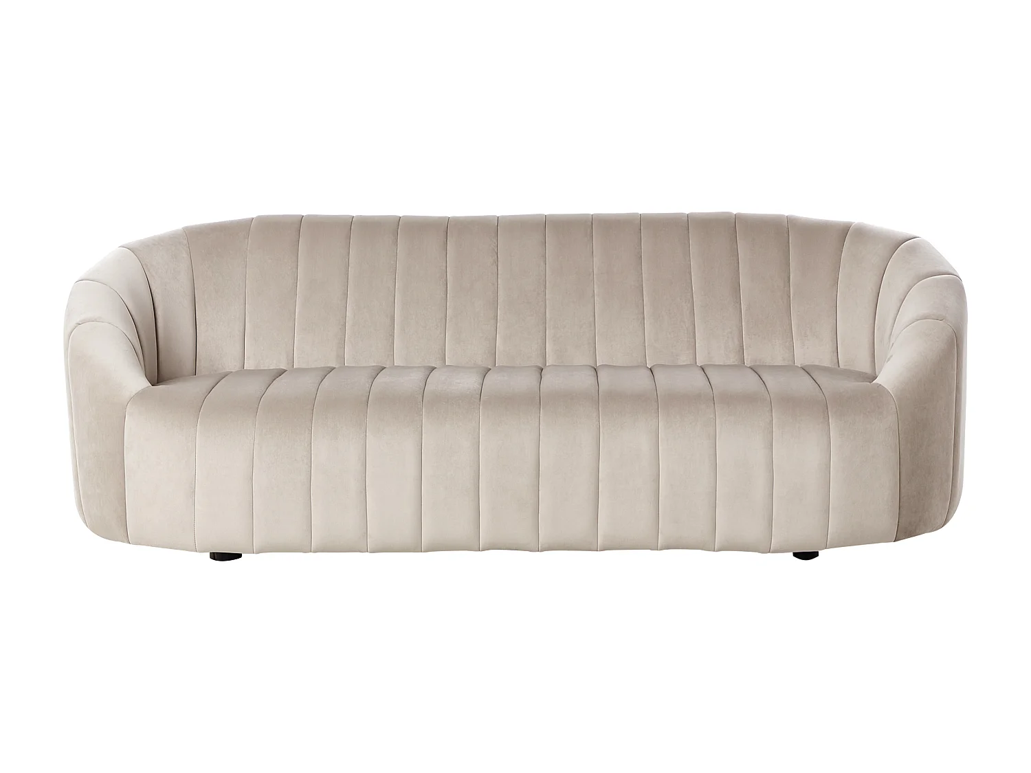 Divano MALUNG Velluto Beige 3 posti