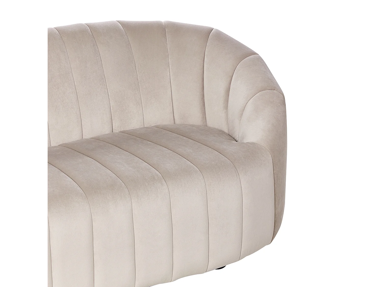 Divano MALUNG Velluto Beige 3 posti