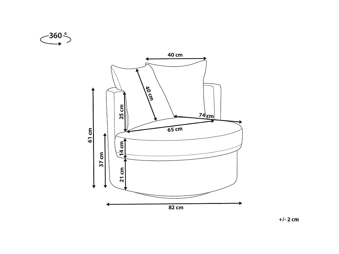 Poltrona DALBY Bouclé Creme