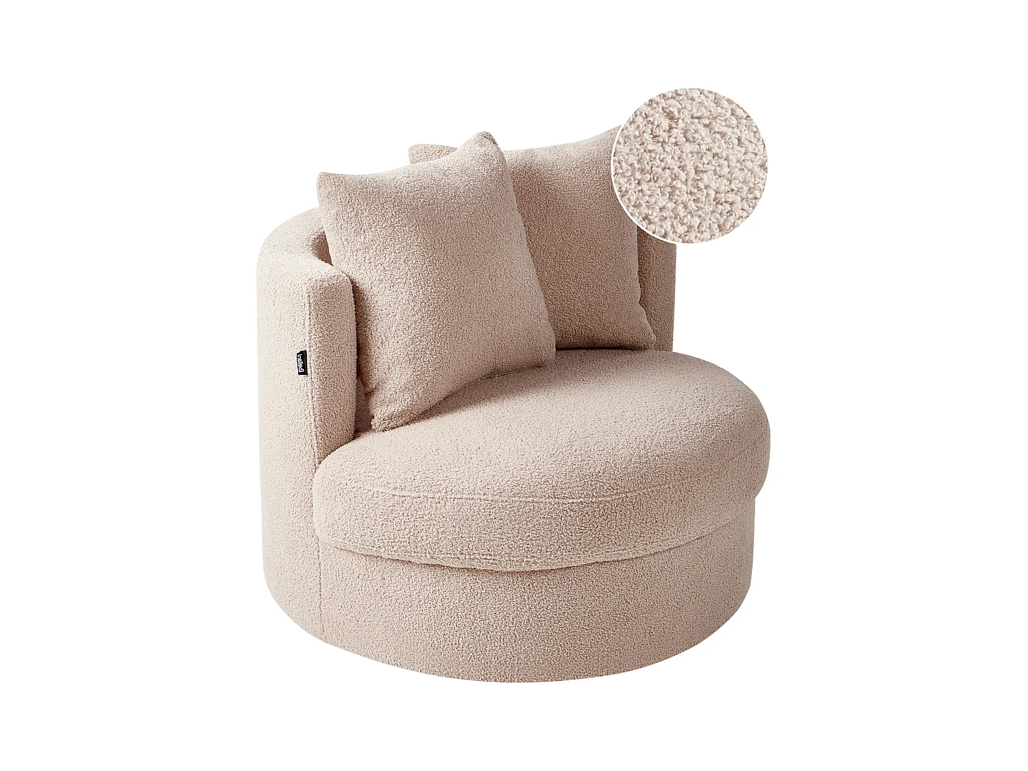 Fauteuil DALBY Bouclé Beige