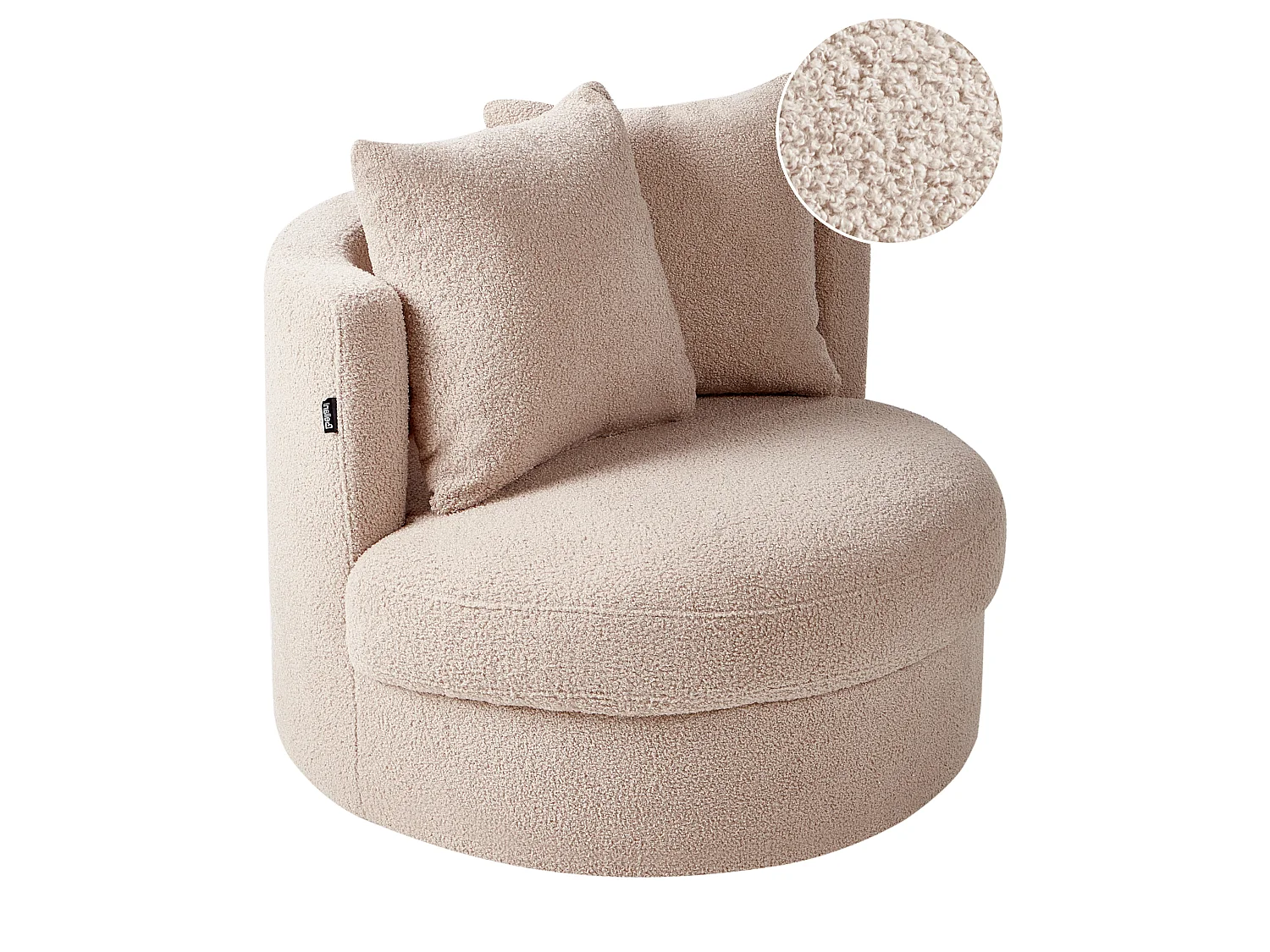 Fauteuil DALBY Bouclé Beige