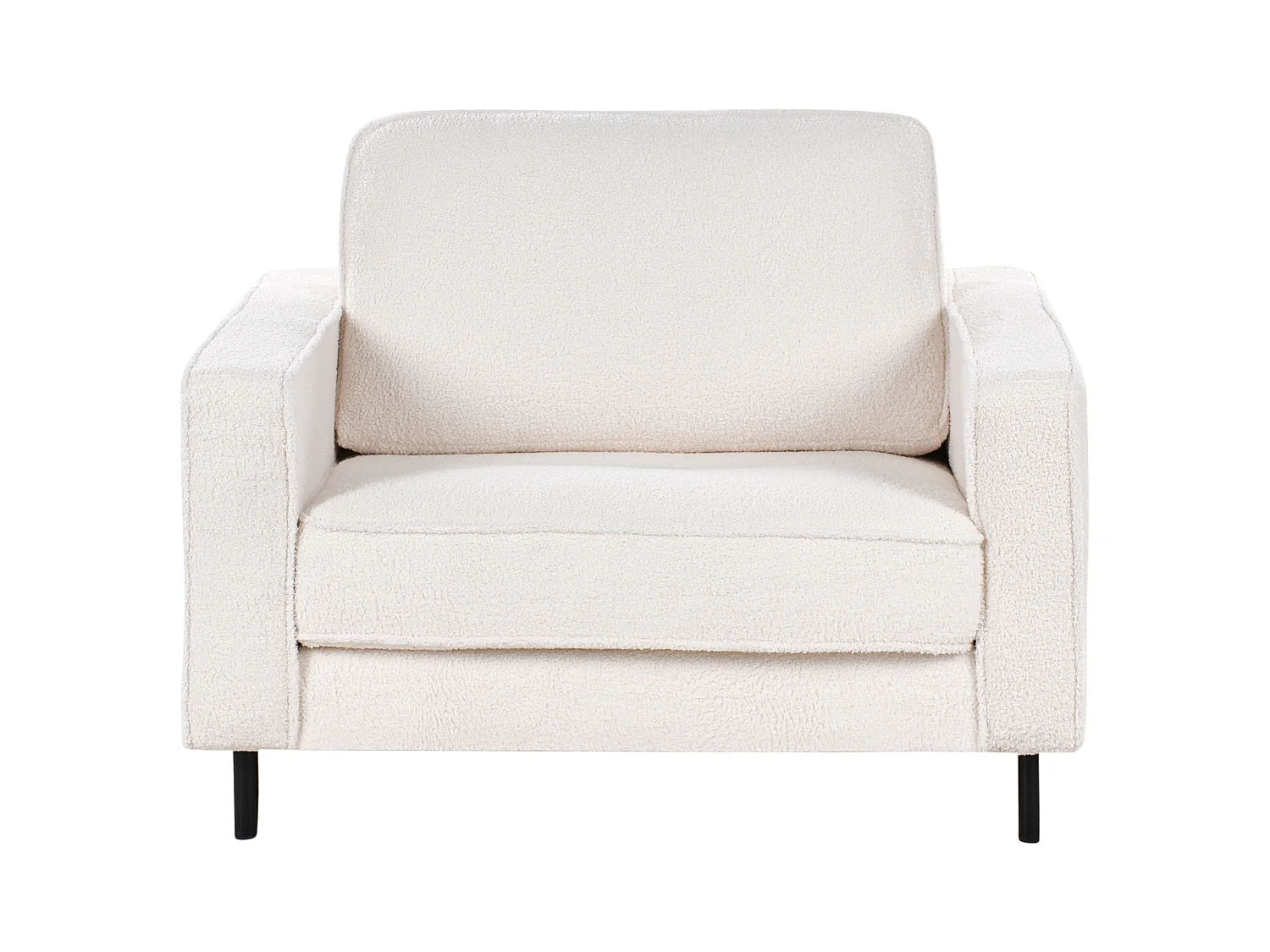 Fauteuil SAVALEN Bouclé Blanc