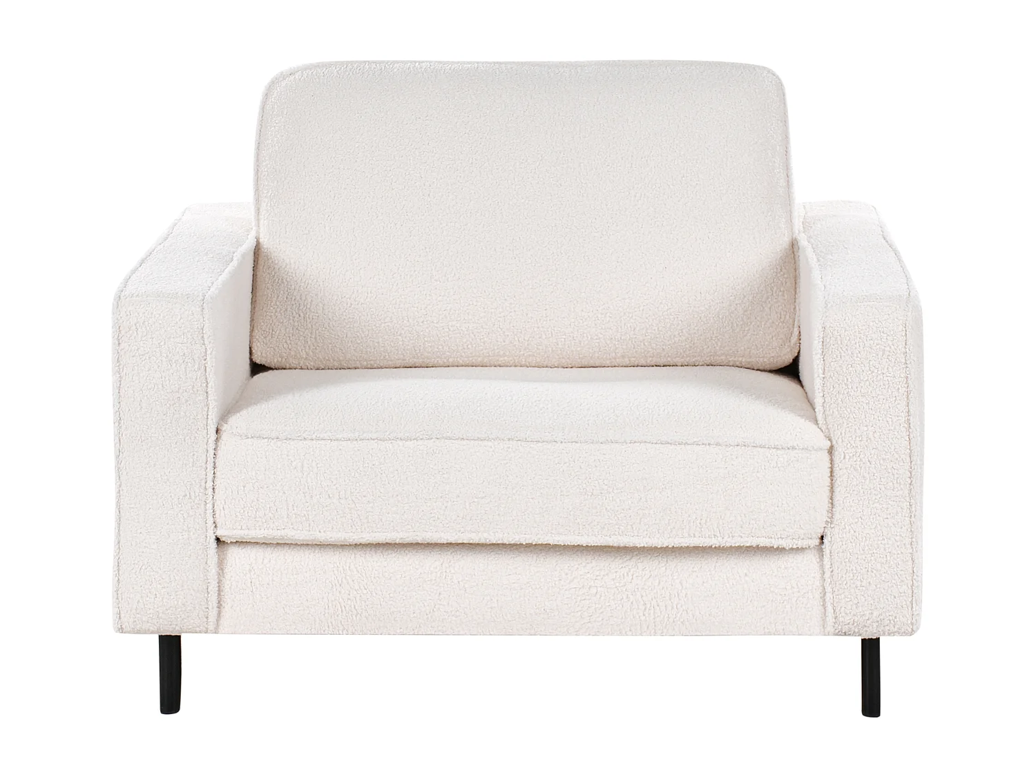 Poltrona SAVALEN Bouclé Branco