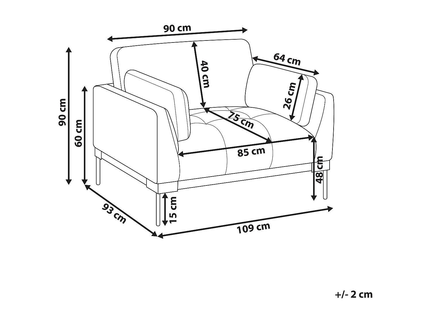 Sessel SKAVEN Stoff Hellbeige