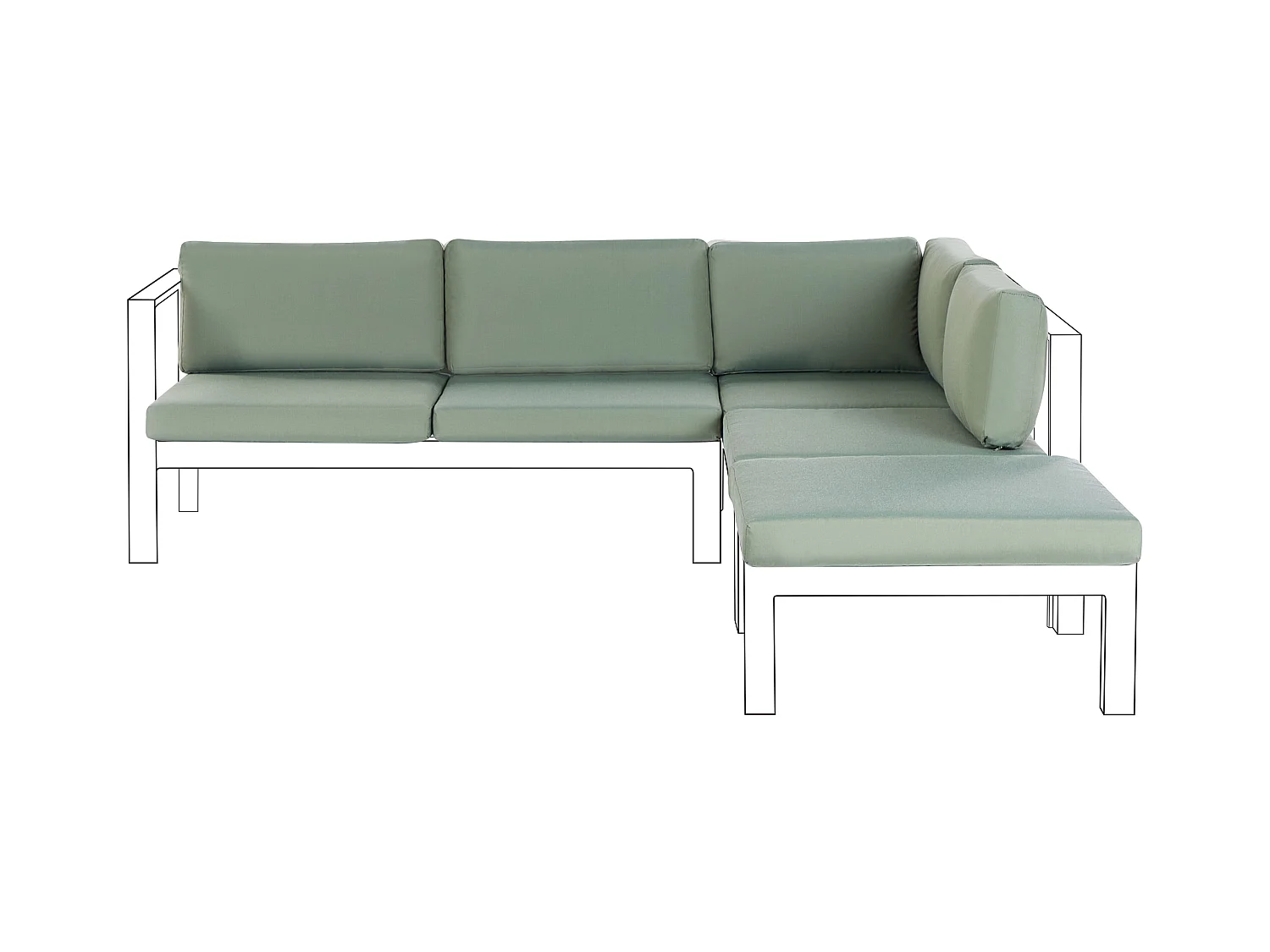 Ensemble de housses de coussins d'extérieur MESSINA Vert