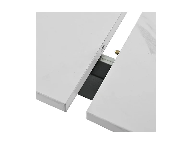 Table à manger extensible + 8 chaises - 4 à 8 personnes - Blanc - 140/180x80x75cm