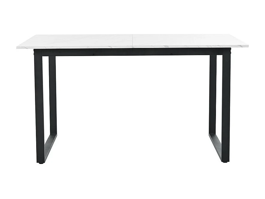 Uitschuifbare eettafel + 8 stoelen - Voor 4-8 personen - Wit - 140/180x80x75cm