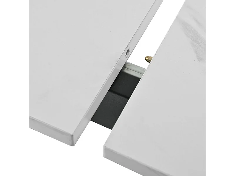 Uitschuifbare eettafel + 8 stoelen - Voor 4-8 personen - Wit - 140/180x80x75cm