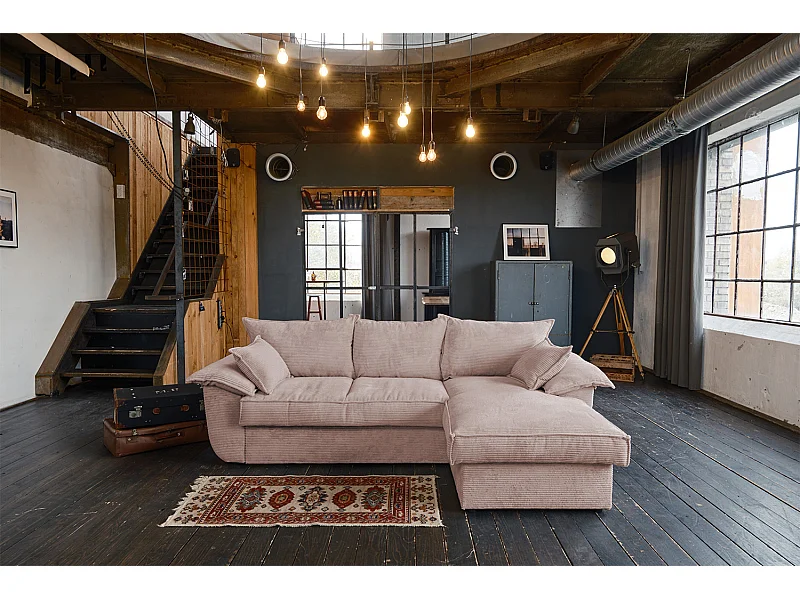 Schlafsofa - Pink Cord - DAMETO