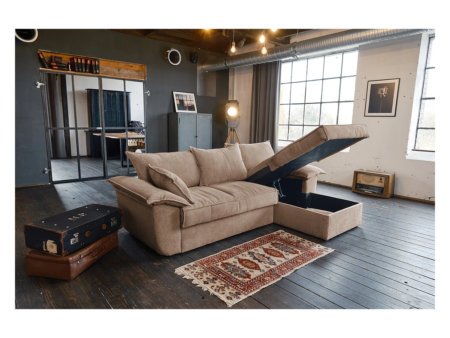 Slaapbank - Bruin Koord - DAMETO